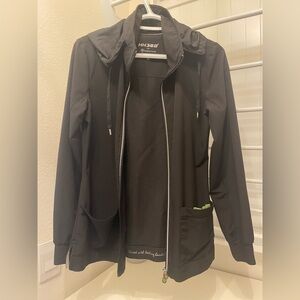 Black Zip-Up Jacket - Matching Scrubs Set